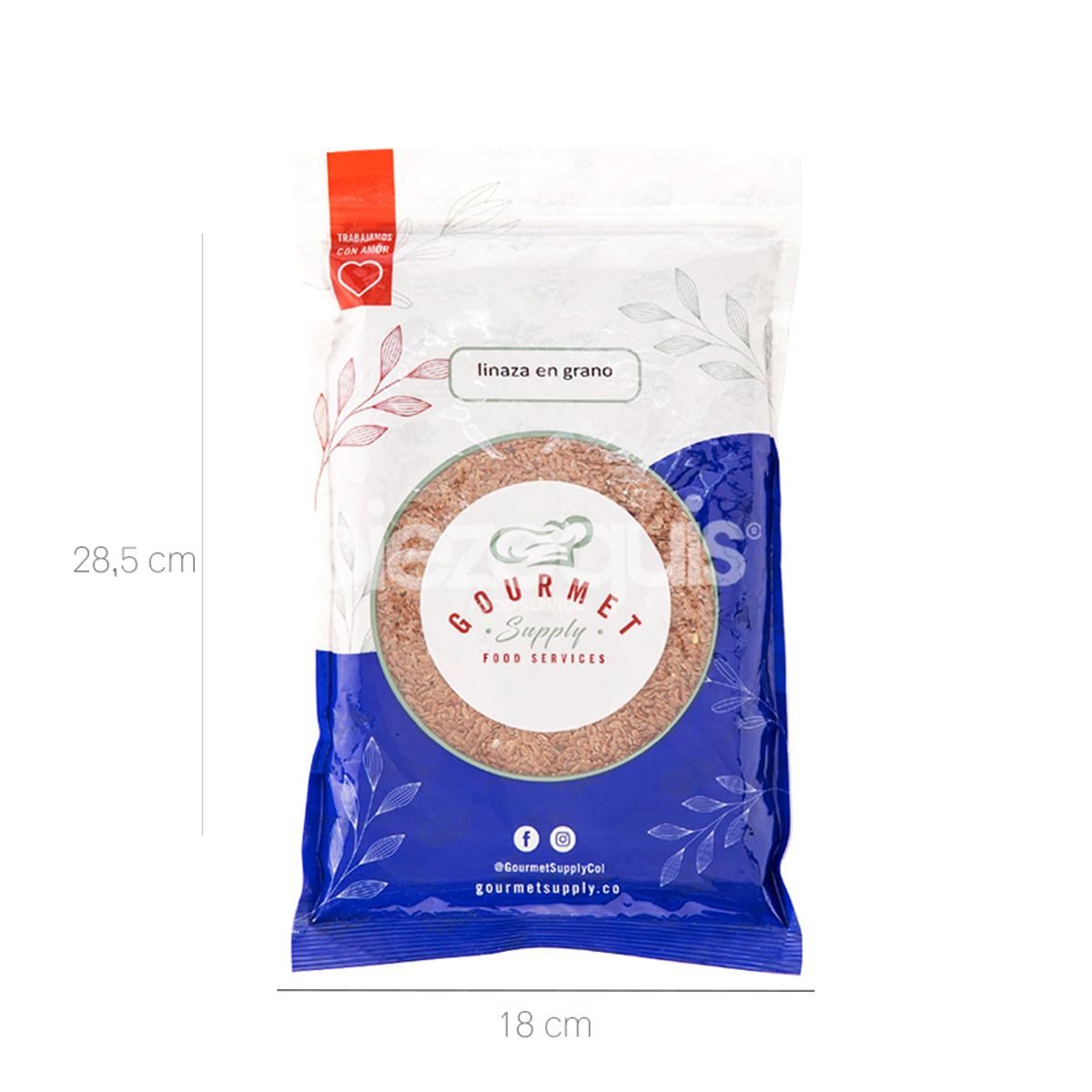 10X Linaza Semilla Gourmet Supply x 500 Gr Bolsa