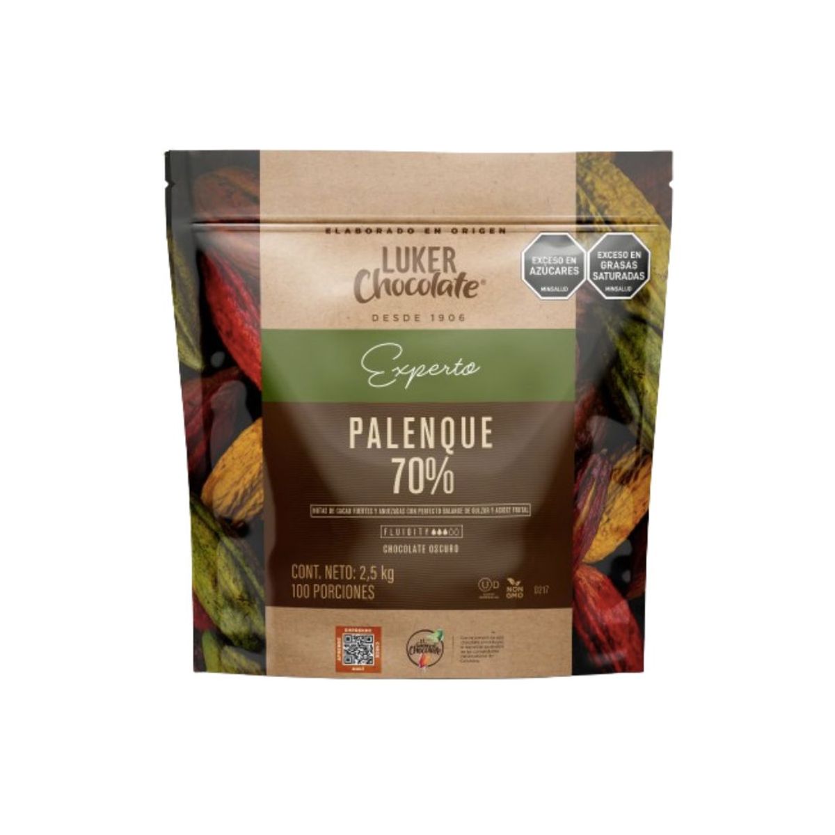10X Chocolate Oscuro Luker Palenque 70% x 2500 Gr Bolsa