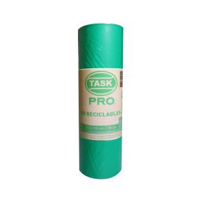 Bolsa Basura Verde Rollo Task Pro 70 x 90 x 10 Und - Paquete