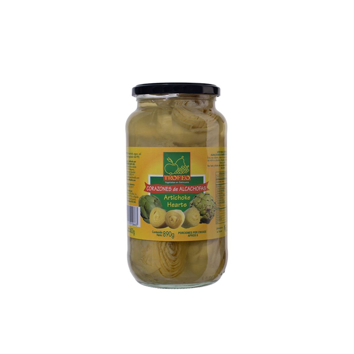 10X Alcachofas Corazones Trofeo x 890 Gr Frasco