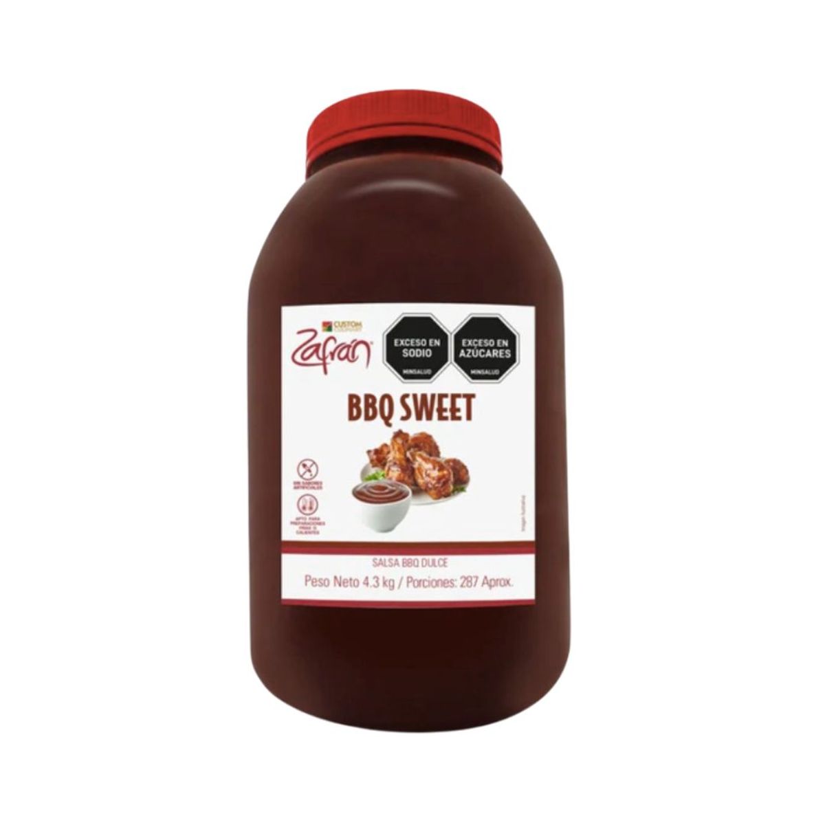 10X Salsa BBQ Zafrán Sweet Galón x 4300 Gr Pet