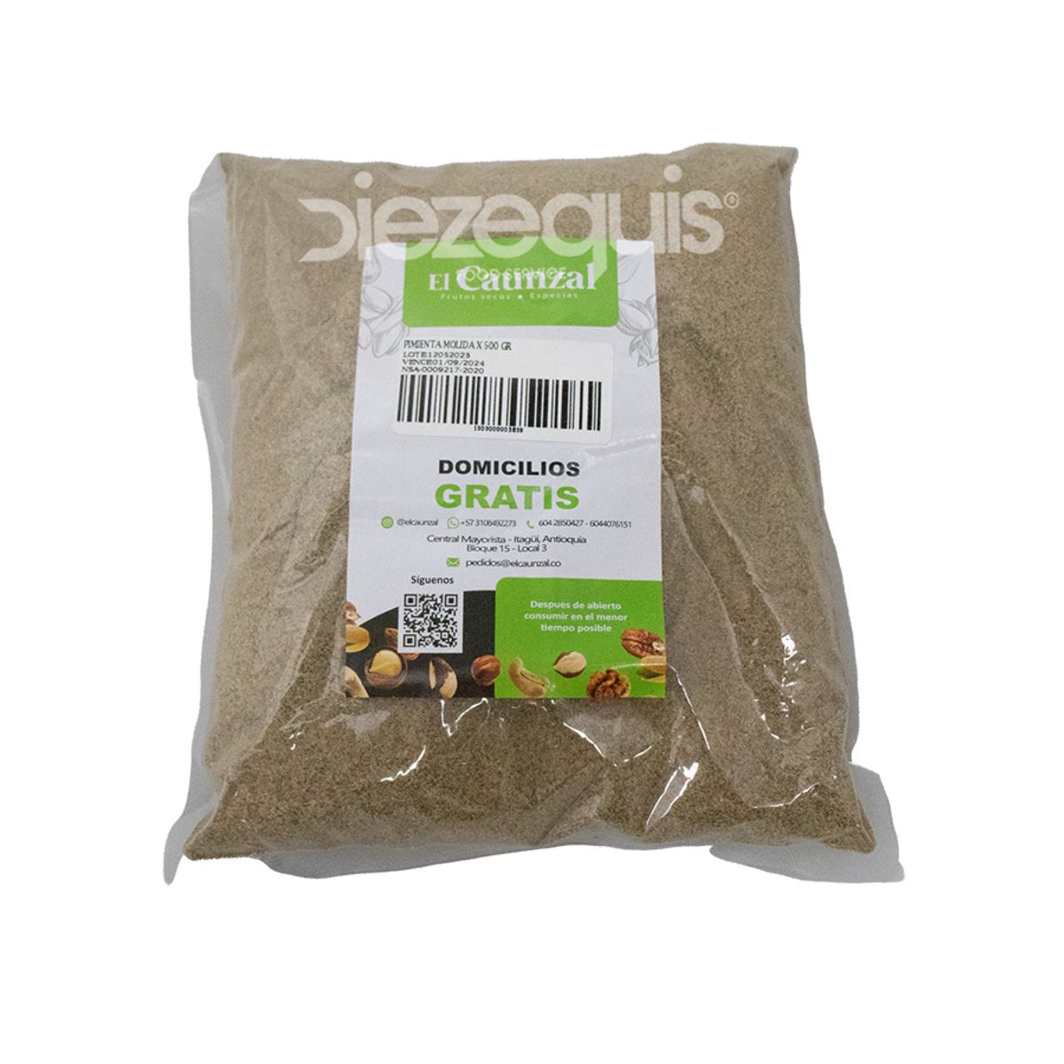 10X Pimienta Molida El Caunzal x 500 Gr Bolsa