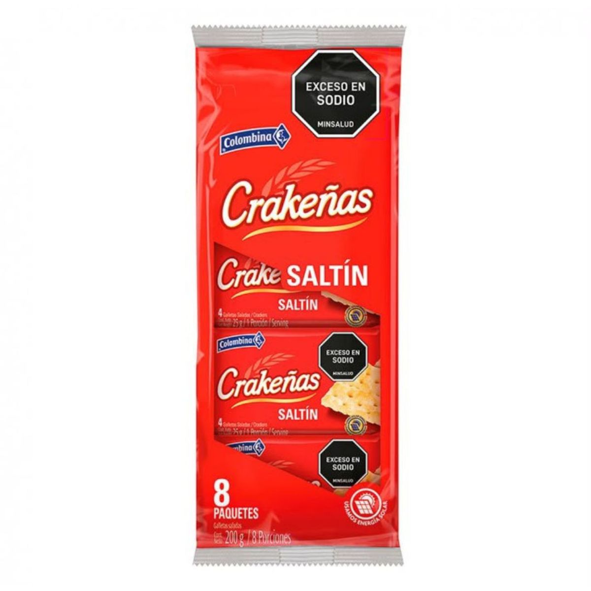 10X Galletas Crakeñas Saltin 8 Und x 25 Gr