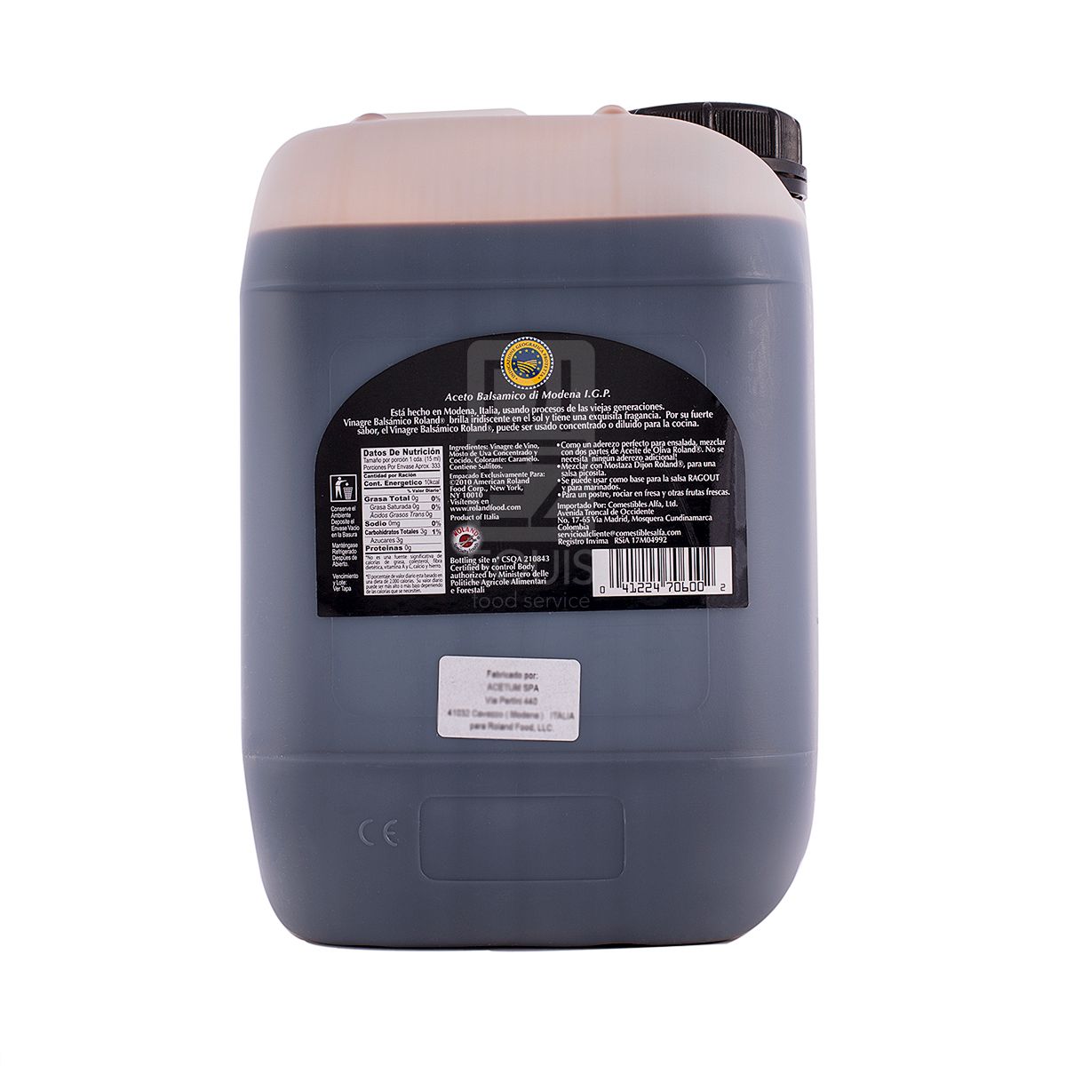 10X Vinagre Balsámico Roland x 5000 ML Pet