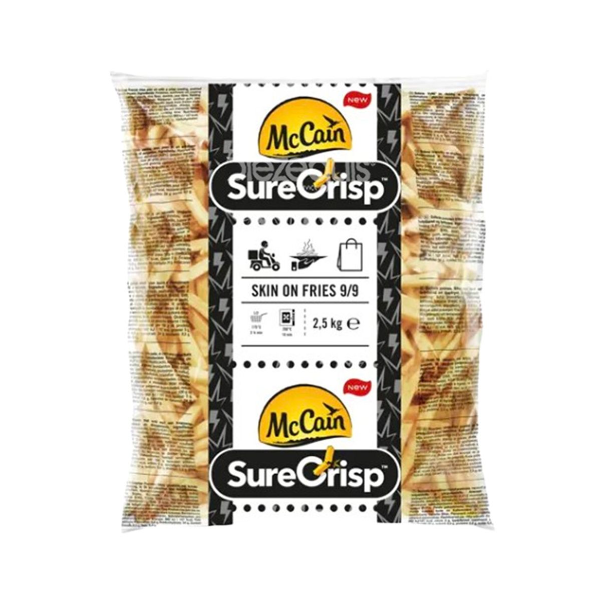 10X Papa Sure Crips Skin On McCain 9x9 x 2.5 Kg