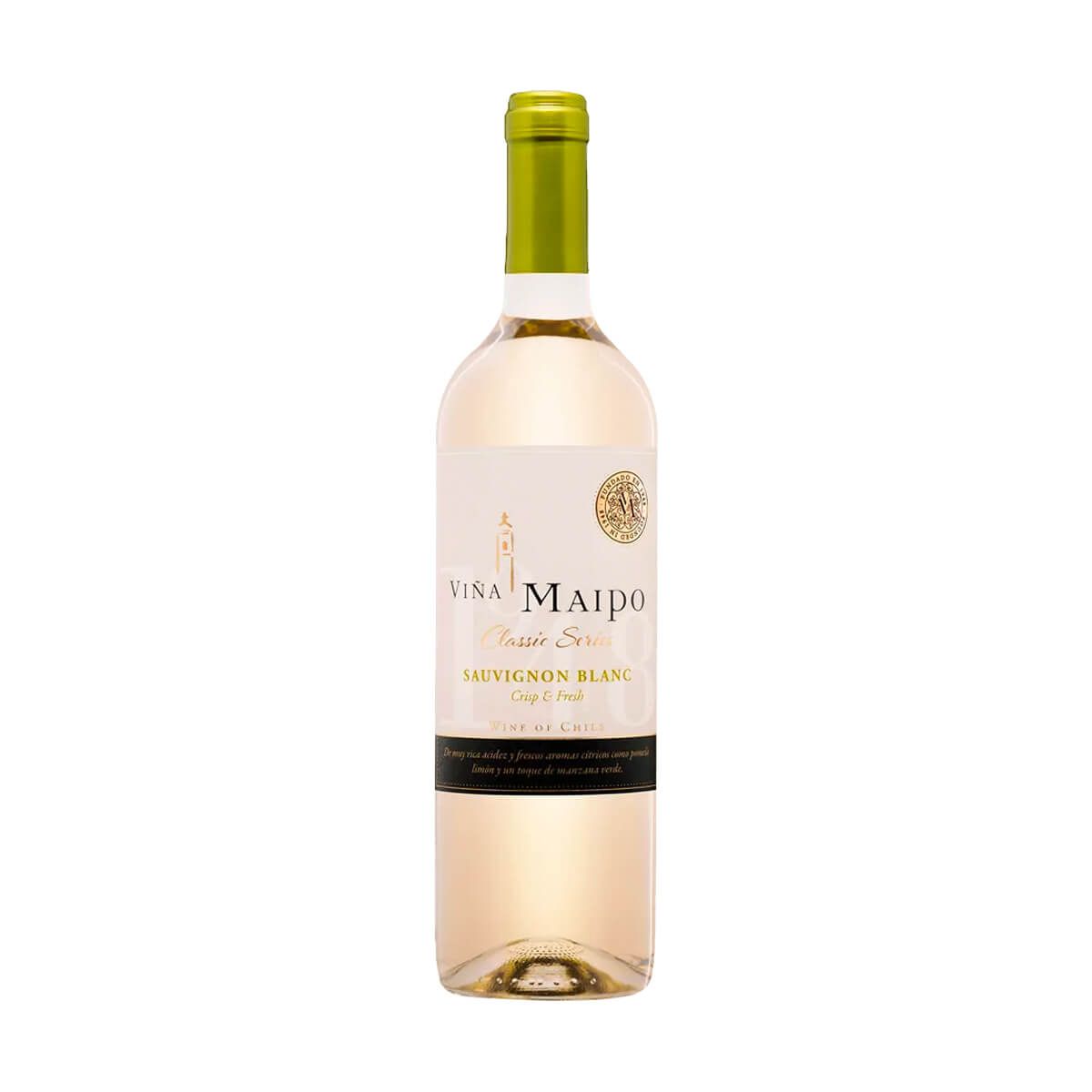 10X Vino Blanco Maipo Sauvignon Blanc Chileno x 750 Ml