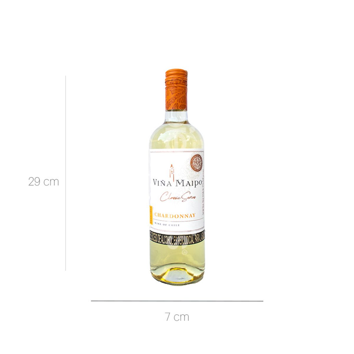 10X Vino Blanco Maipo Classic Series Chardonnay Chileno x 750 Ml