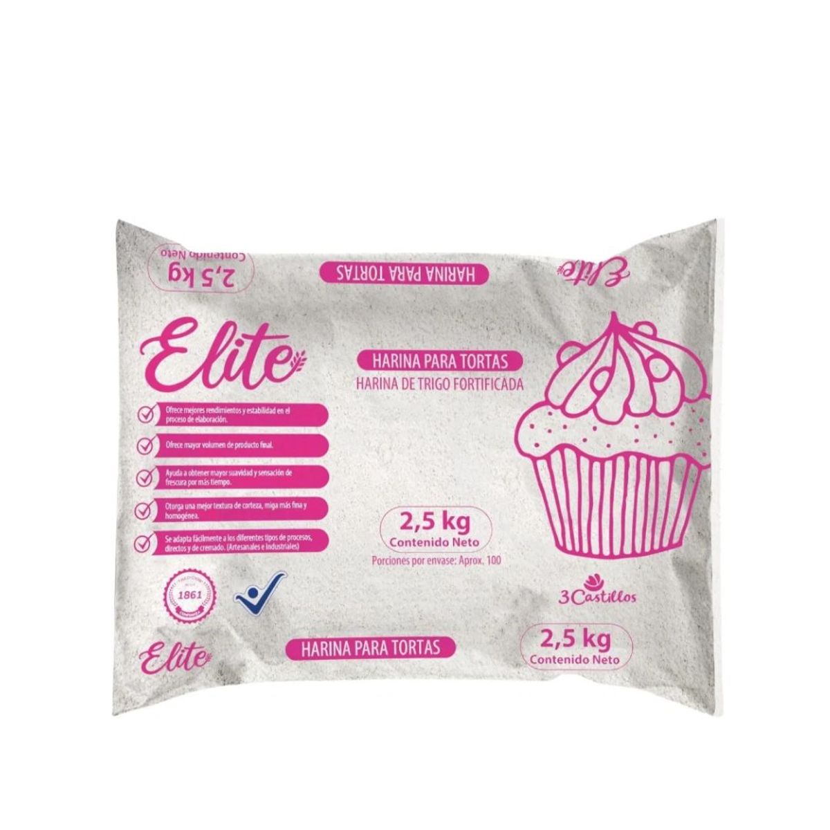 10X Harina de Trigo Elite Tortas y Ponque x 2,5 Kg
