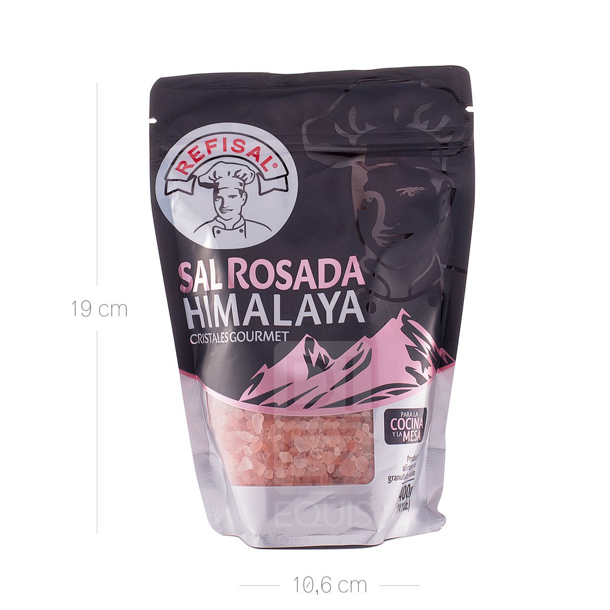 10X Sal Rosada Himalaya Refisal x 400 Gr Bolsa Doy Pack