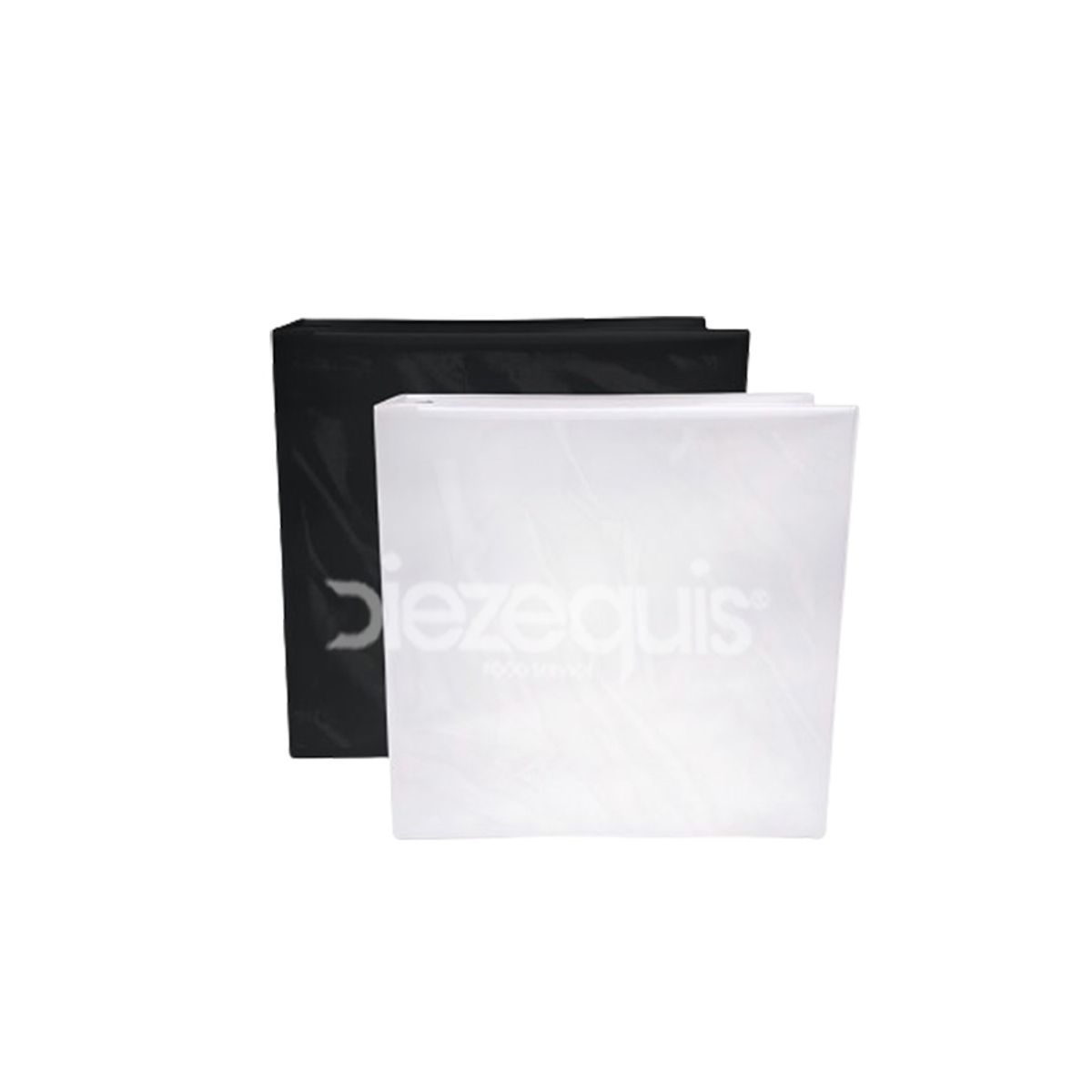 10X Carpeta Folder 105 3" Argolla Redonda Negra/Blanca