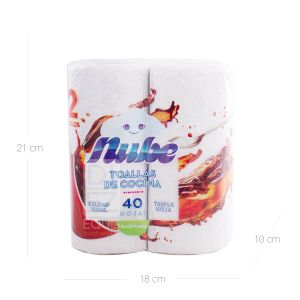 Toalla Cocina Rollo Doble Hoja Nube x 50 Hojas x 3 Rollos x Paquete - Paquete