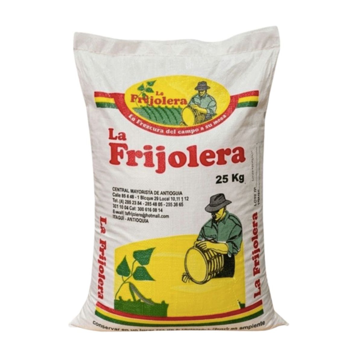 10X Frijol Cargamanto Rojo La Frijolera x 25 Kg Bulto