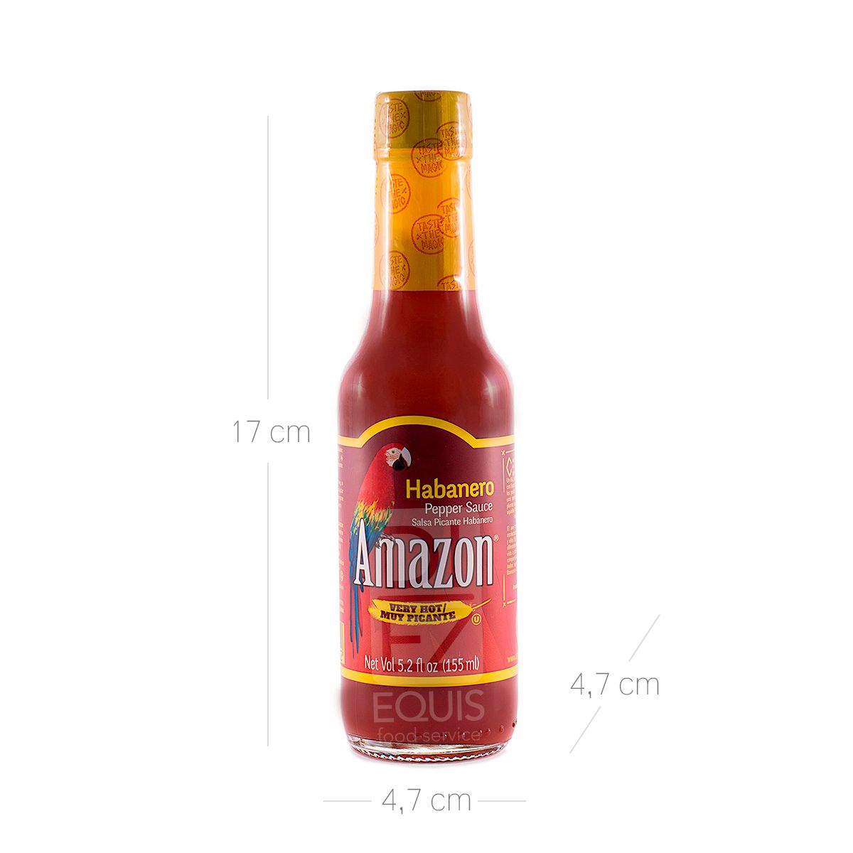 10X Salsa Amazon HABANERO Picante x 155 Ml Vidrio