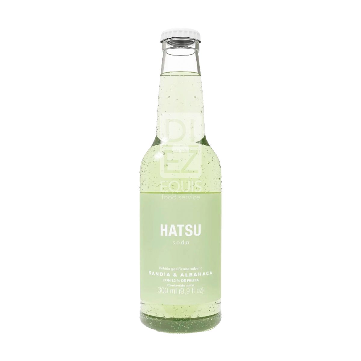 10X Soda Hatsu Sandia Y Albahaca x 6 Und x 300 Ml Botella