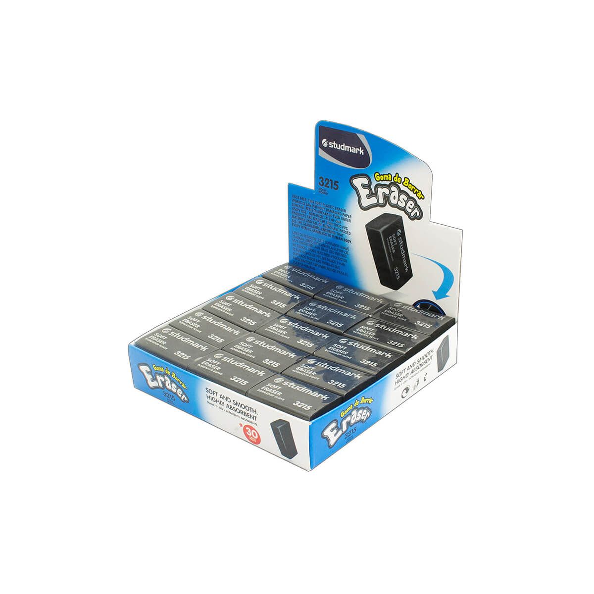 10X Borrador Miga Pan Studmark Negro 3201 Studmark x 30 Und