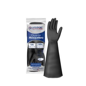 Guante Mosquetero Negro Calibre 35 Latexport Talla 10 Par - Paquete