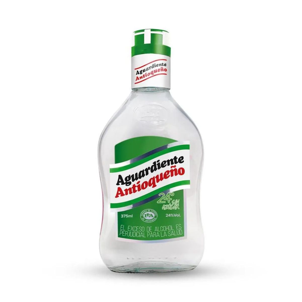 10X Aguardiente Antioqueño Sin Azúcar Tapa Verde x 375 Ml