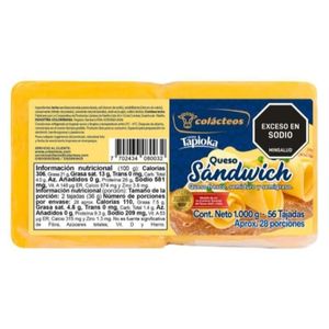 Queso Sandwich Tapioka x 1 Kg tajado - Unidad