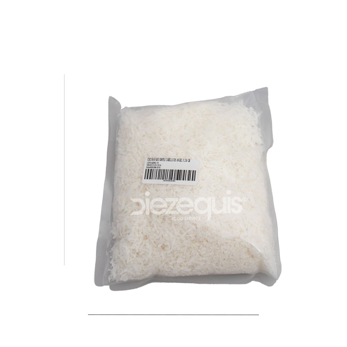 10X Coco Rallado Sin Azúcar El Caunzal x 250 Gr Bolsa