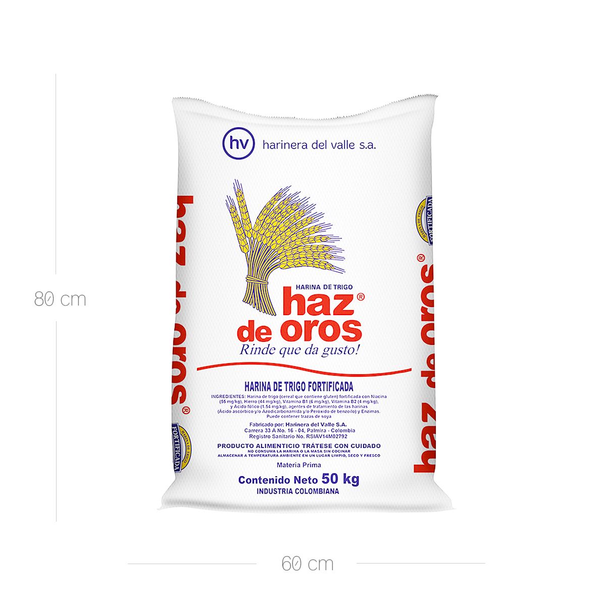 10X Harina de Trigo Tradicional Haz de Oros Saco x 50 Kg