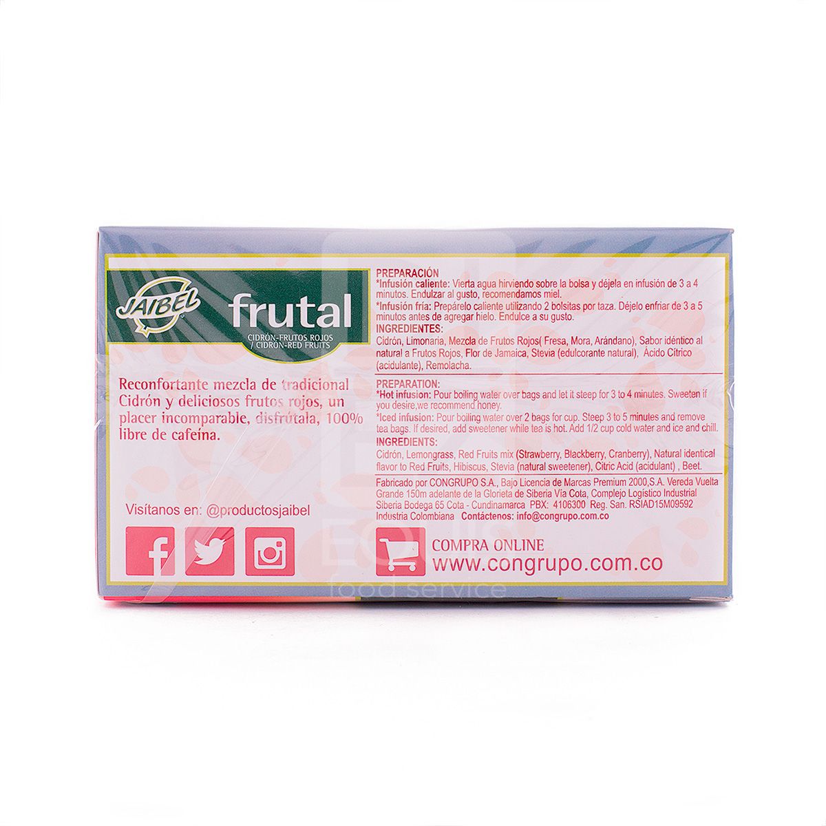 10X Infusión Frutos Rojos Jaibel x 20 Und