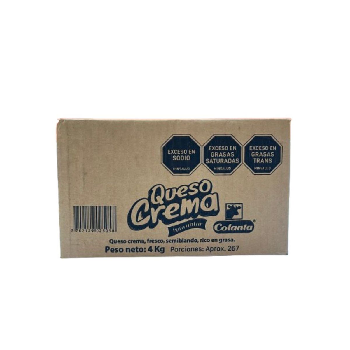 10X Queso Crema Colanta Granel x 4000 Gr Caja