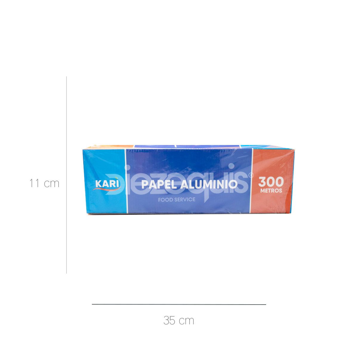 10X Papel Aluminio Kari Rollo x 300 Mts