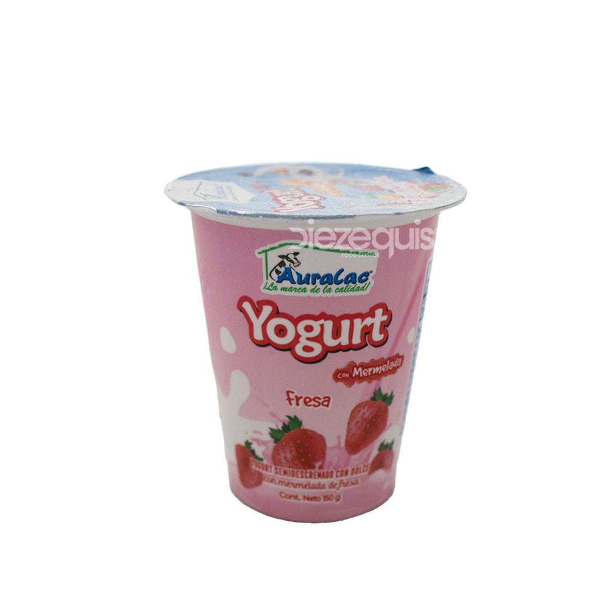 10X Yogur Fresa Auralac x 150 Gr Vaso