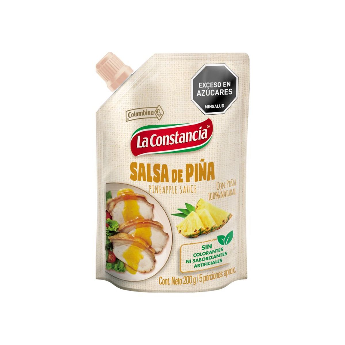 10X Salsa De Piña La Constancia x 200 Gr Doy Pack