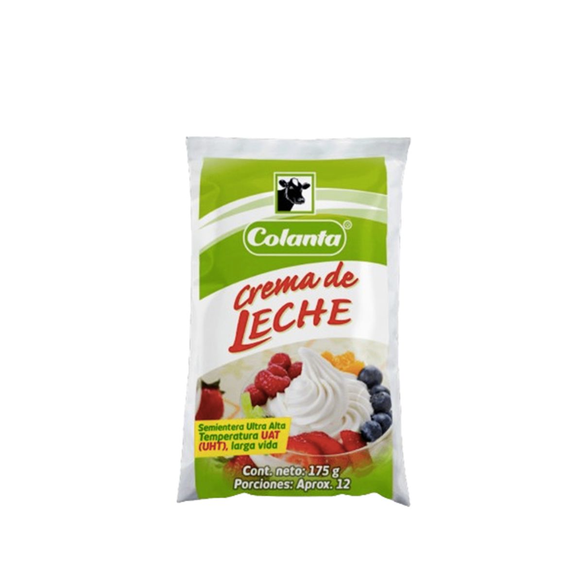 10X Crema de Leche UHT Semientera Colanta x 175 Gr Bolsa