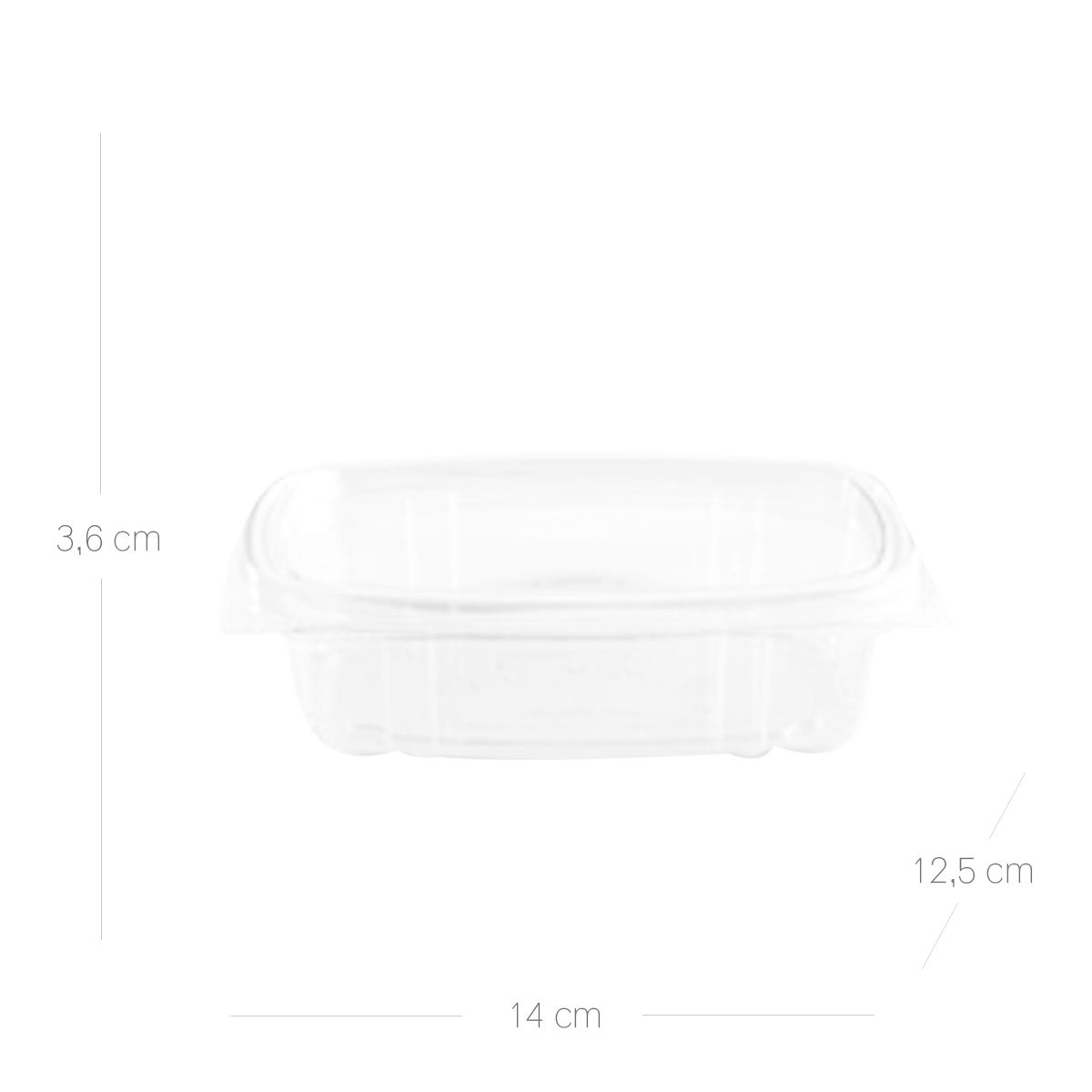 10X Contenedor Transparente Tapa Plana Sello Plus 8 Oz x 200 und