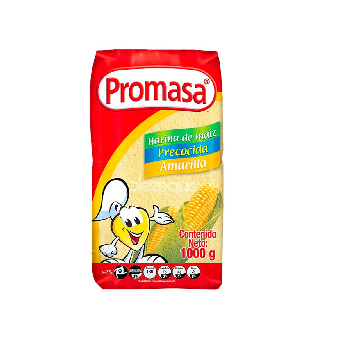 10X Harina De Maiz Promasa Precocida Amarilla x 1000 G Bolsa