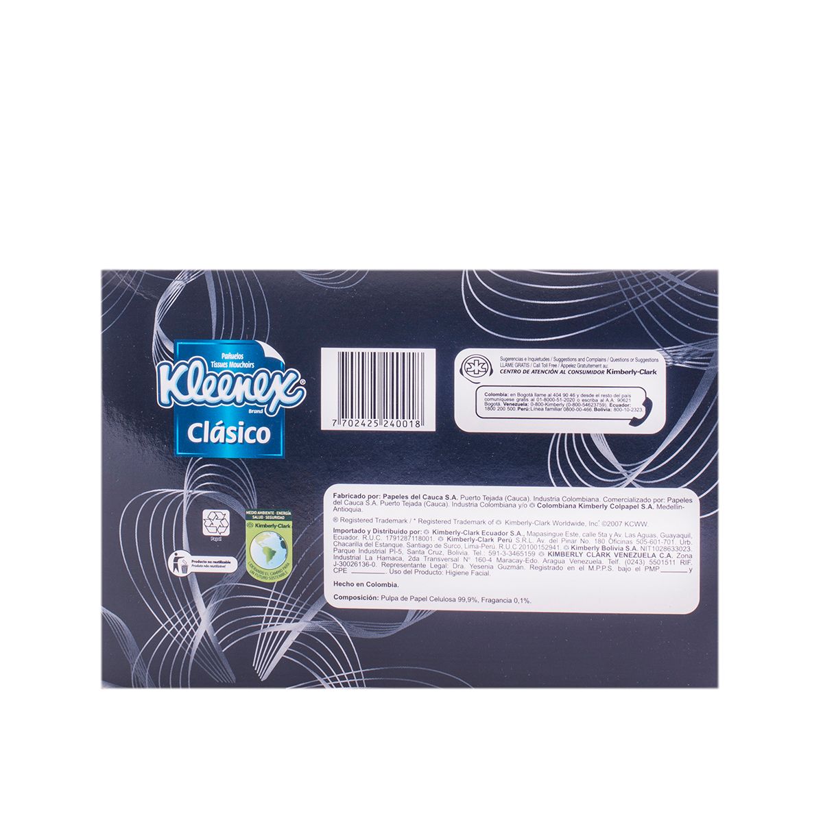 10X Pañuelo Facial Kleenex 9189 x 50Und Caja