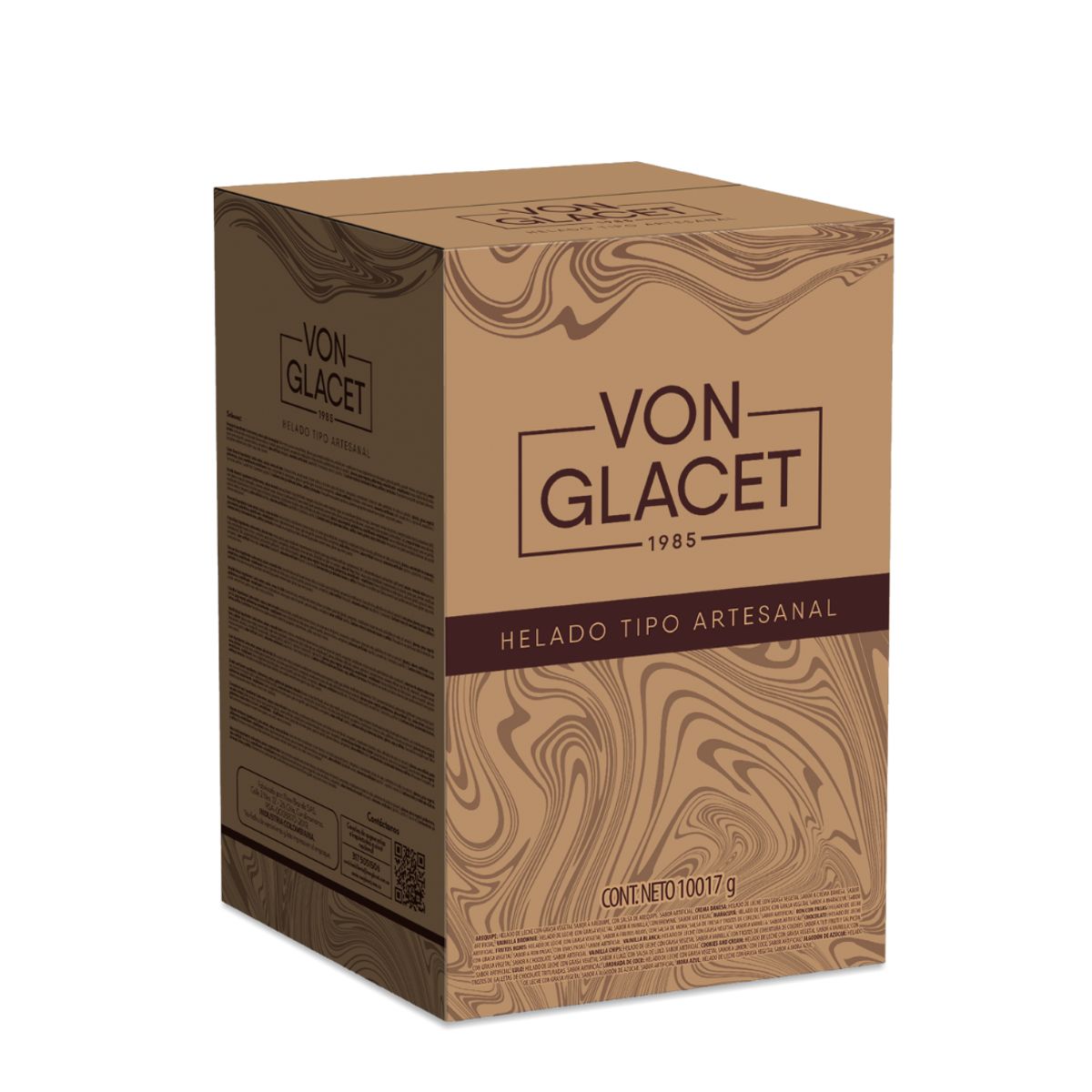 10X Helado Von Glacet Crema Danesa x 18 Litros