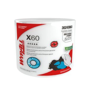 Limpión Wypall X60 Blanco Jumbo Roll 300 Mts 3063 x 890 Paños - Unidad