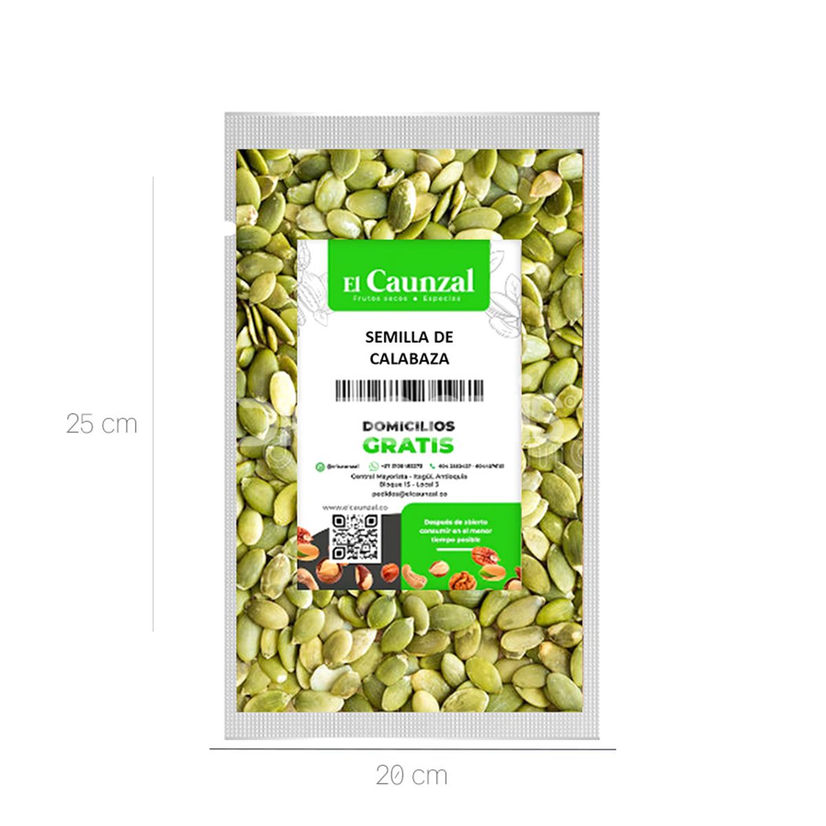 10X Semilla De Calabaza El Caunzal x 500 G Bolsa