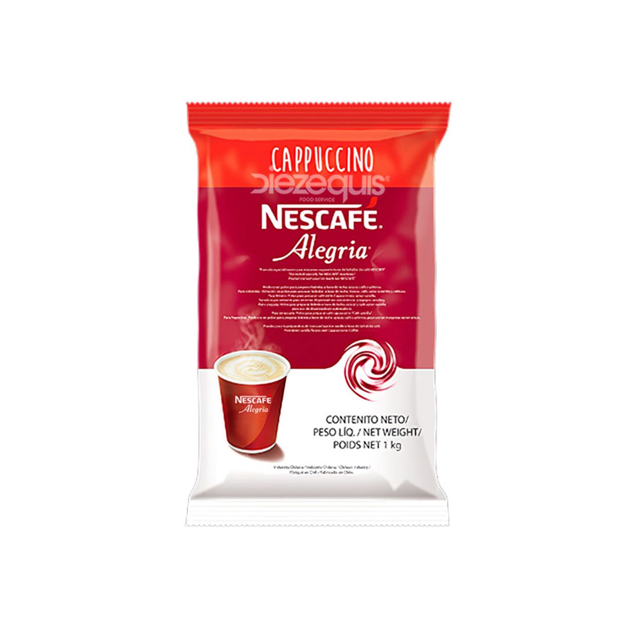 10X Nescafe Alegria Cappuccino x 1000 Gr Bolsa