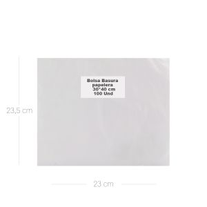 Bolsa Basura Papelera Blanca 30 x 40 Cm x 100 Und - Paquete