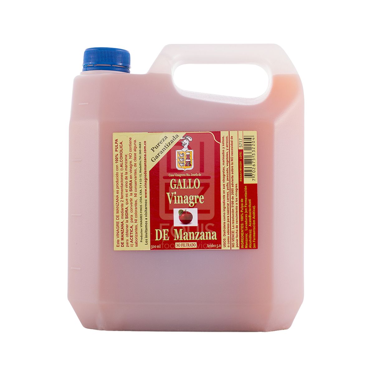 10X Vinagre De Manzana Sidra Gallo x 4000 Ml