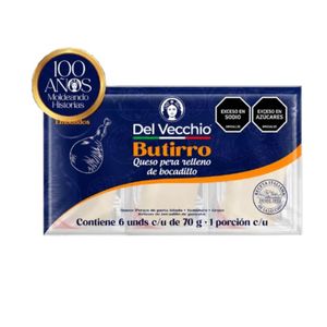 Queso Butirro Del Vecchio x 70 Gramos x 6 Und (Individual) - Unidad
