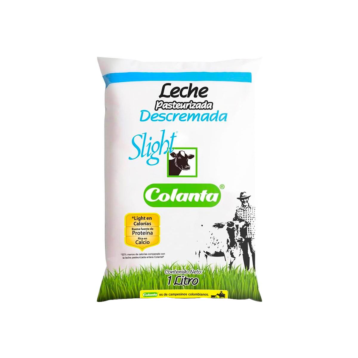 10X Leche Fresca Descremada Colanta x 1000 Ml Bolsa