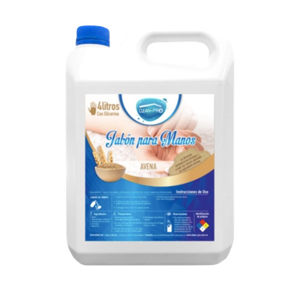 10X Jabón Manos Líquido Avena Clean Pro x 4000 cc