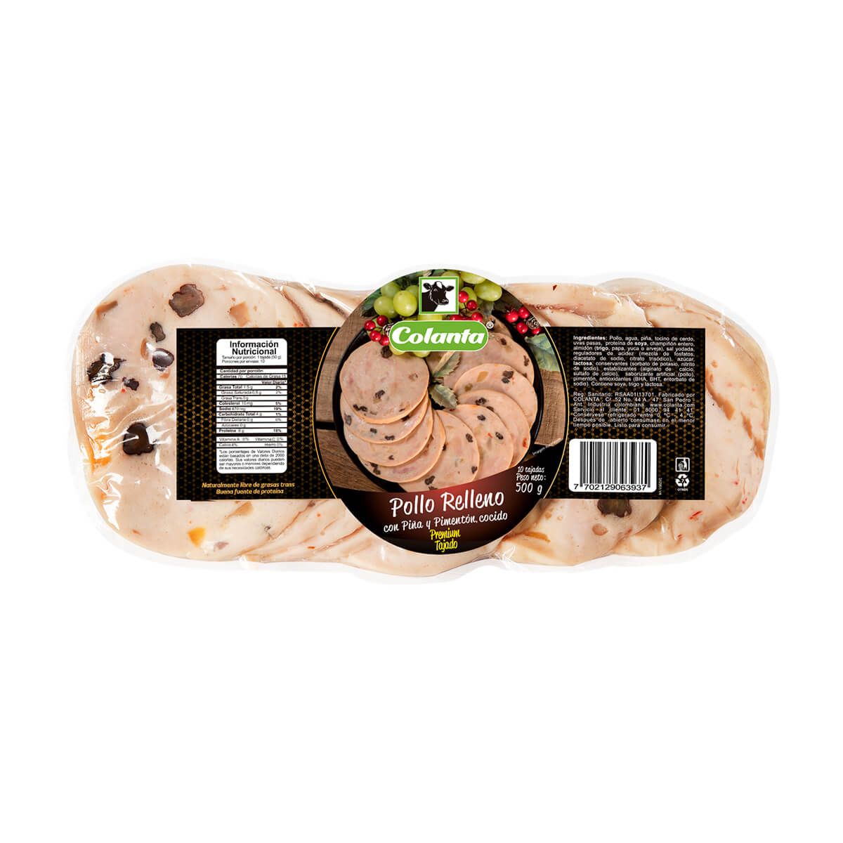 10X Pollo Relleno Premium Tajado Colanta x 500 G Tajado