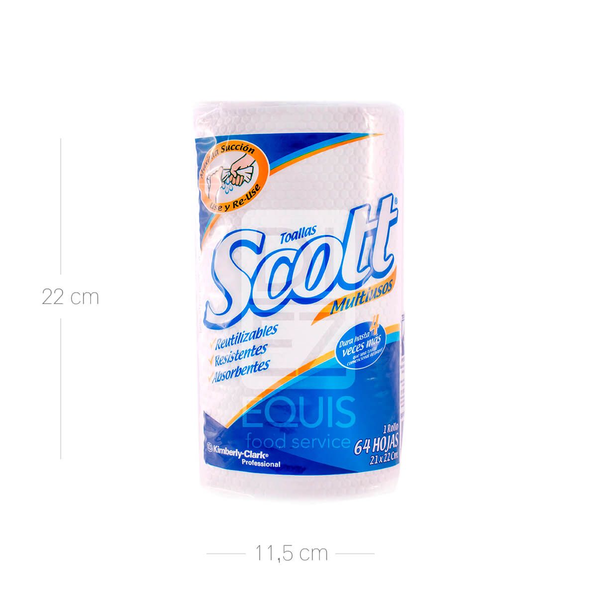 10X Limpión Multiuso Blanco Scott 2858 x 64H x 24 Und