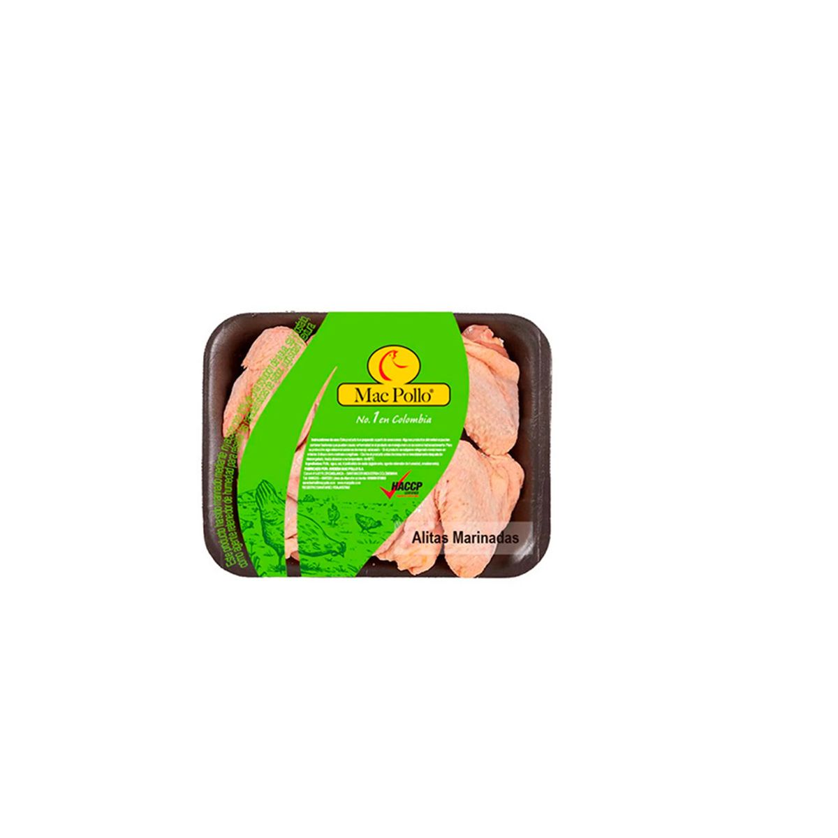 10X Ala Refrigerada Mac Pollo +/- 1.9 Kg Bolsa x 15 Unds (Precio x Kg)