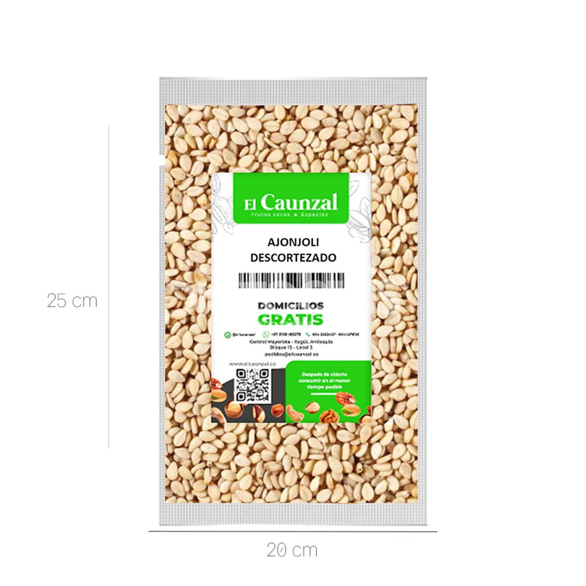 10X Semilla De Ajonjoli Descortezado El Caunzal x 1000 G Bolsa