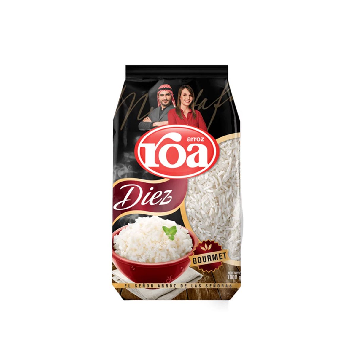 10X Arroz Roa Diez Bolsa x 1000 G