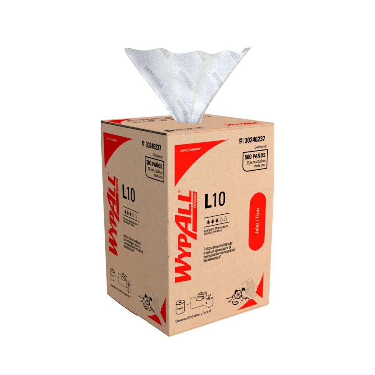 10X Limpion Wypall L 10 Autodispensador 6237 x 500 Hojas