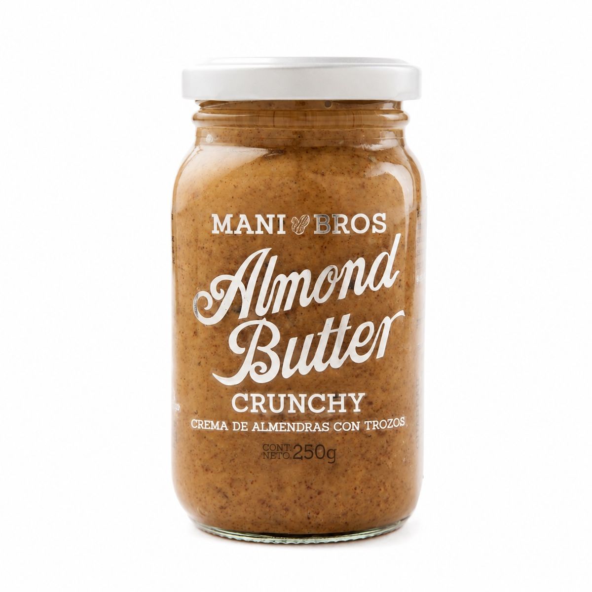 10X Crema de Almendras Con Trozos de Almendra Mani Bros x 250 Gr