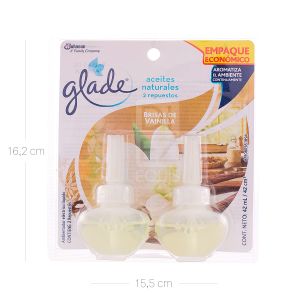 Ambientador Glade Aceites Naturales Surtidos x 42 Ml Repuesto x 2 - Unidad